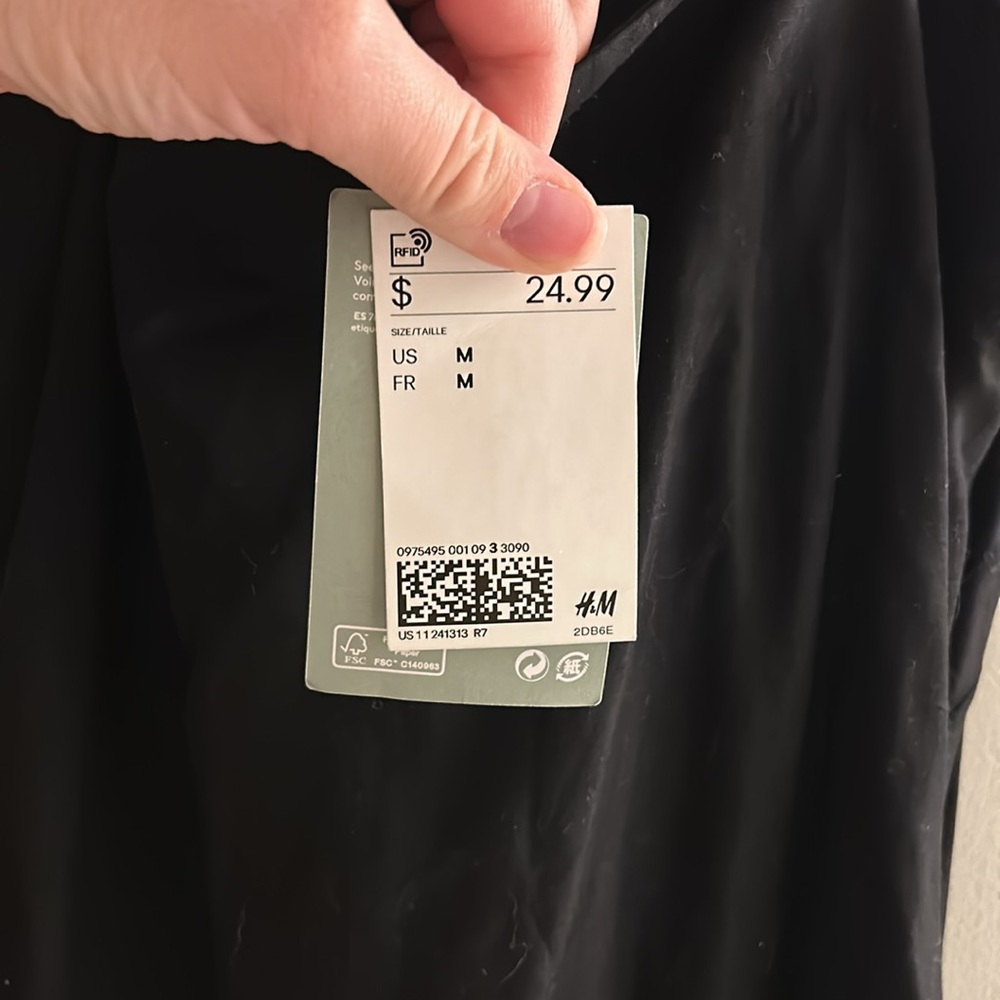 H&M midi linen black dress - Picture 5 of 5